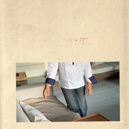 The White Contrast Detail Linen Shirt