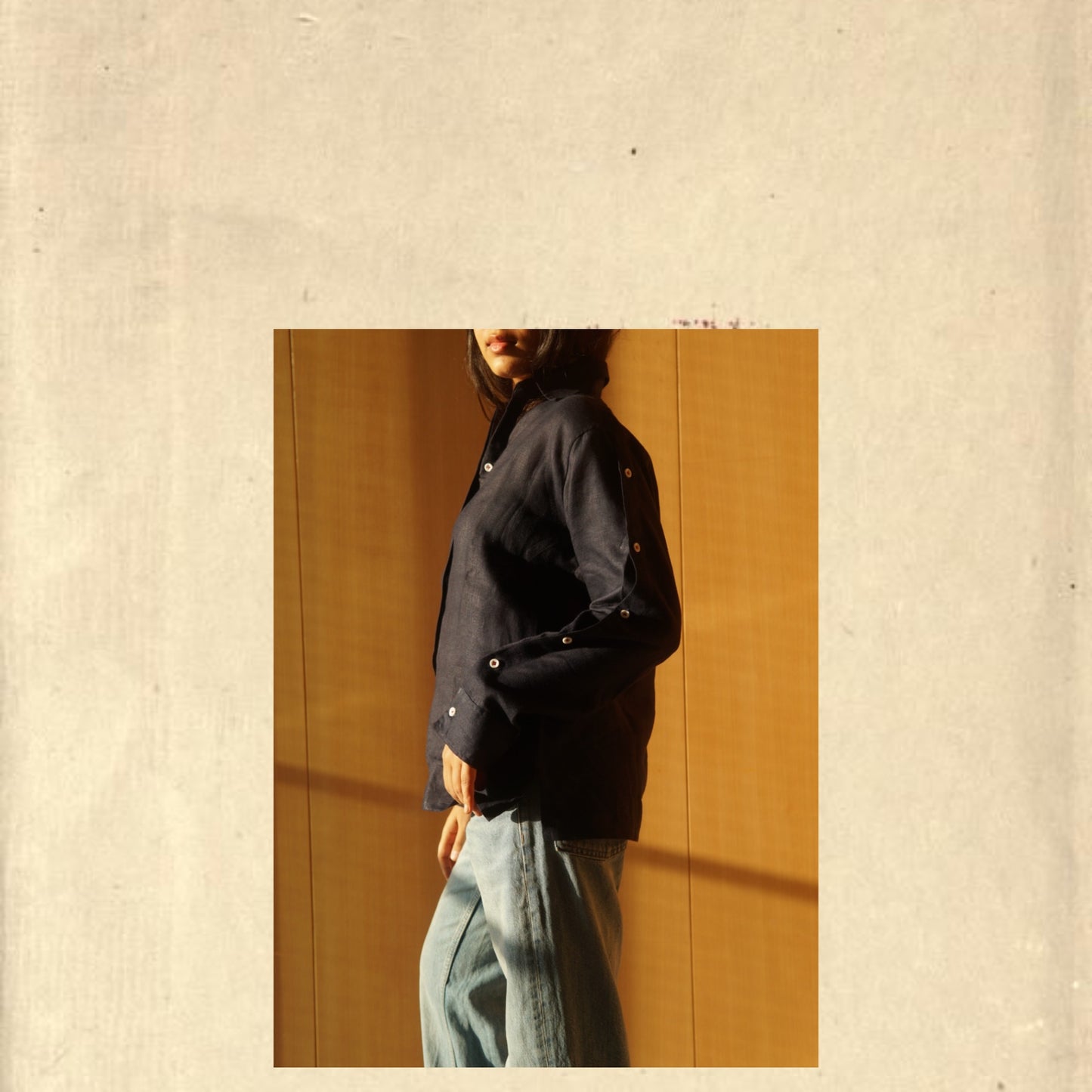 The Button Sleeve Linen Shirt