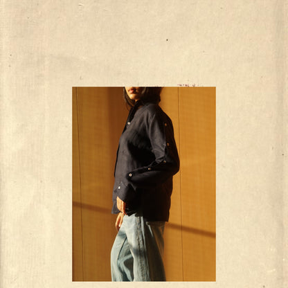 The Button Sleeve Linen Shirt