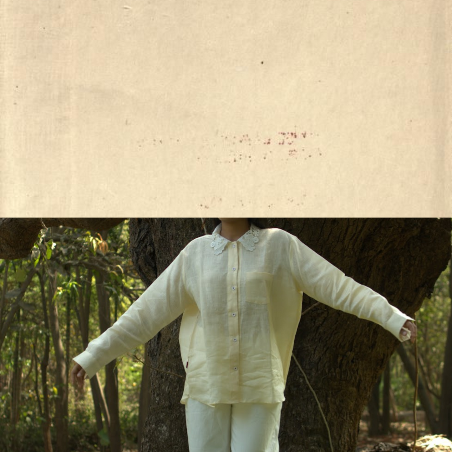 The Lace Collar Linen Shirt