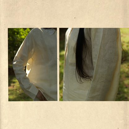 The Lace Collar Linen Shirt