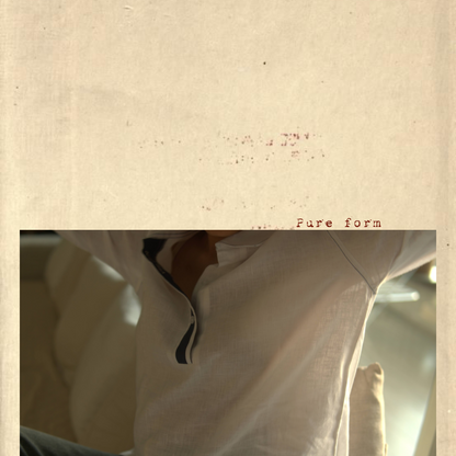 The White Contrast Detail Linen Shirt