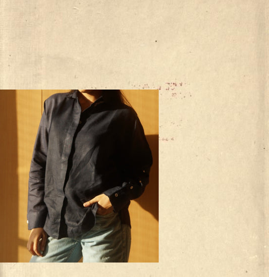 The Button Sleeve Linen Shirt